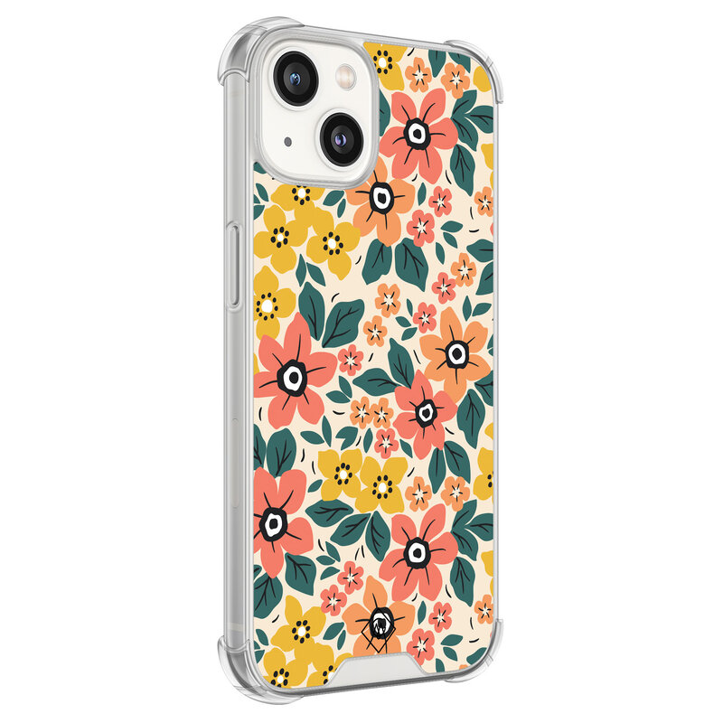 Casimoda iPhone 13 siliconen shockproof hoesje - Blossom