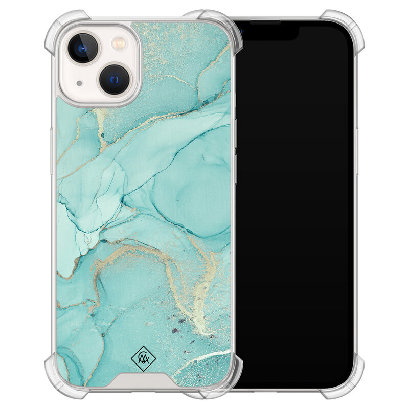 Casimoda iPhone 13 siliconen shockproof hoesje - Touch of mint