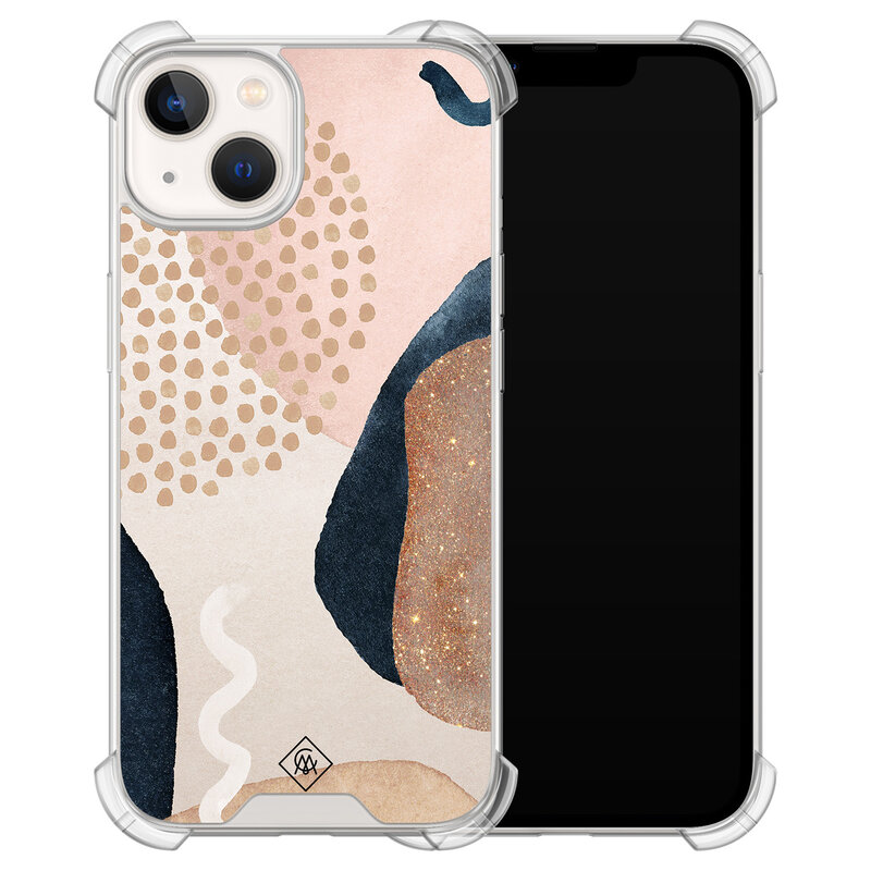 Casimoda iPhone 13 siliconen shockproof hoesje - Abstract dots