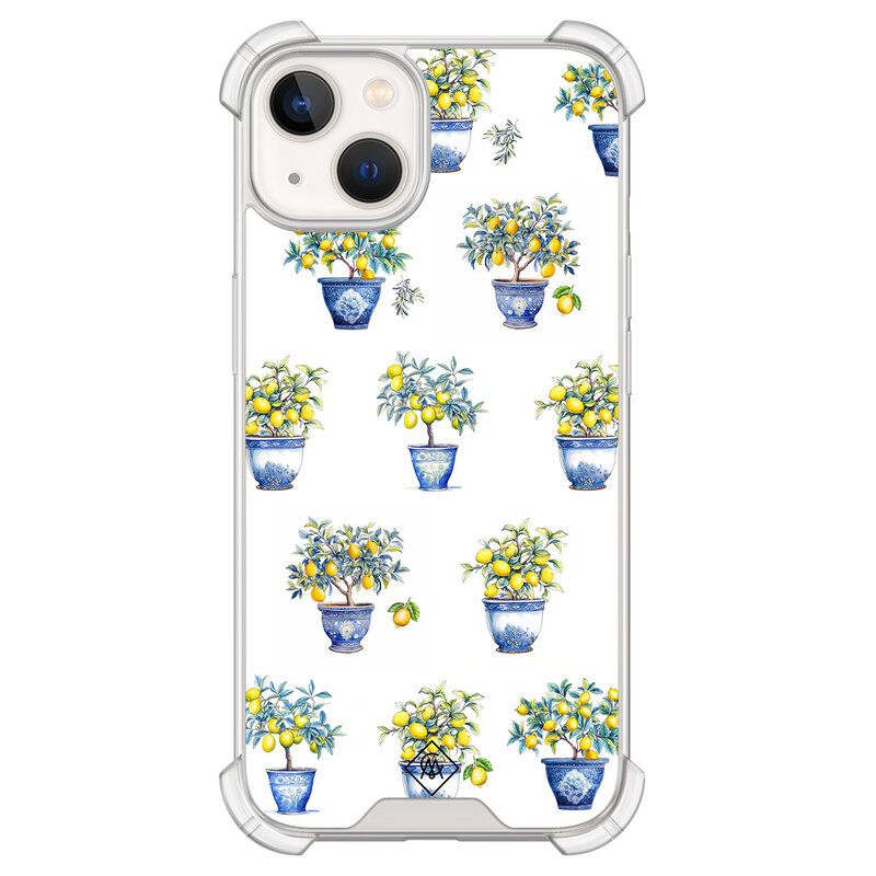 Casimoda iPhone 13 siliconen shockproof hoesje - Lemon trees