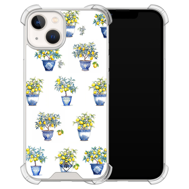 Casimoda iPhone 13 siliconen shockproof hoesje - Lemon trees