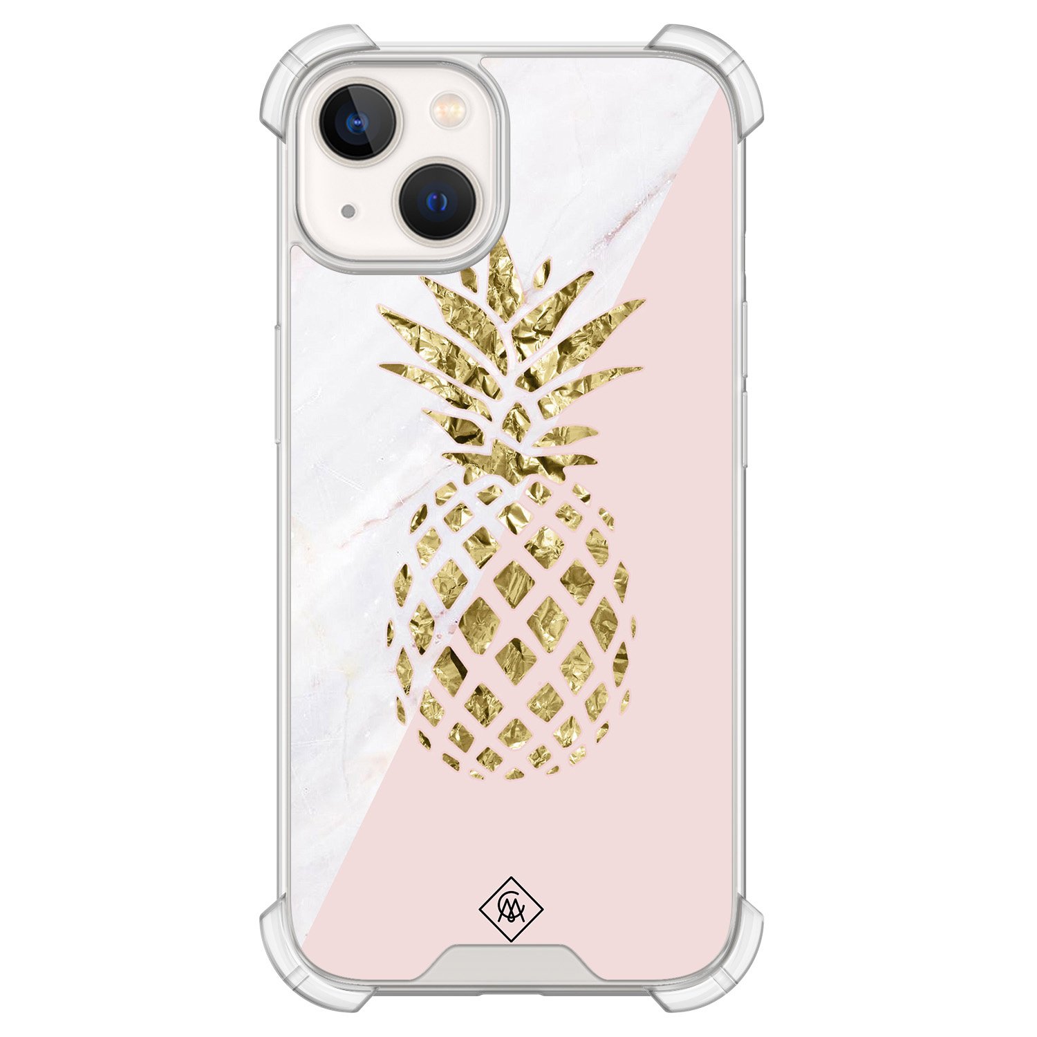 iPhone 13 siliconen shockproof hoesje - Ananas
