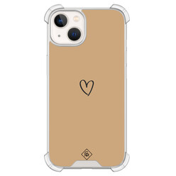 Casimoda iPhone 13 shockproof hoesje - Hart bruin