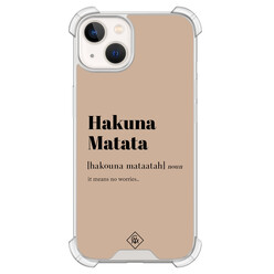 Casimoda iPhone 13 shockproof hoesje - Hakuna matata