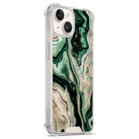 Casimoda iPhone 14 siliconen shockproof hoesje - Green waves