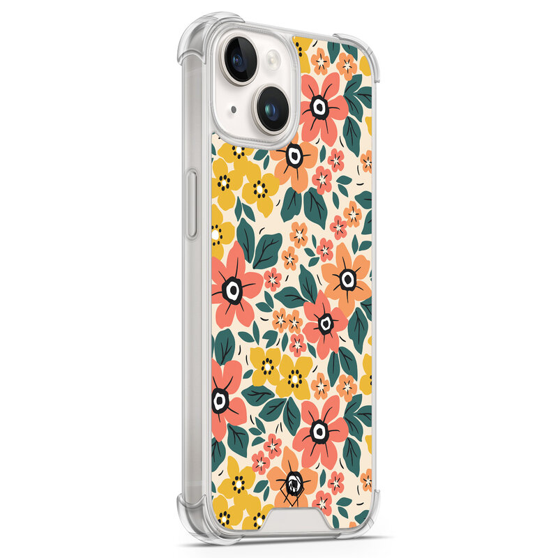 Casimoda iPhone 14 siliconen shockproof hoesje - Blossom