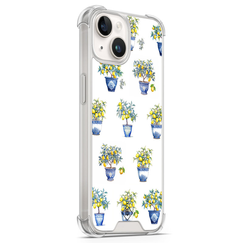 Casimoda iPhone 14 siliconen shockproof hoesje - Lemon trees