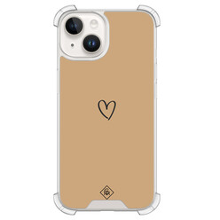 Casimoda iPhone 14 shockproof hoesje - Hart bruin