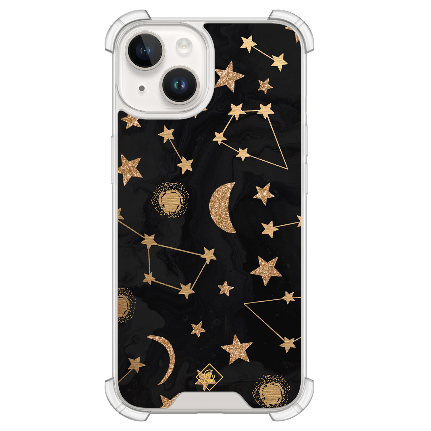 iPhone 14 siliconen shockproof hoesje - Counting the stars