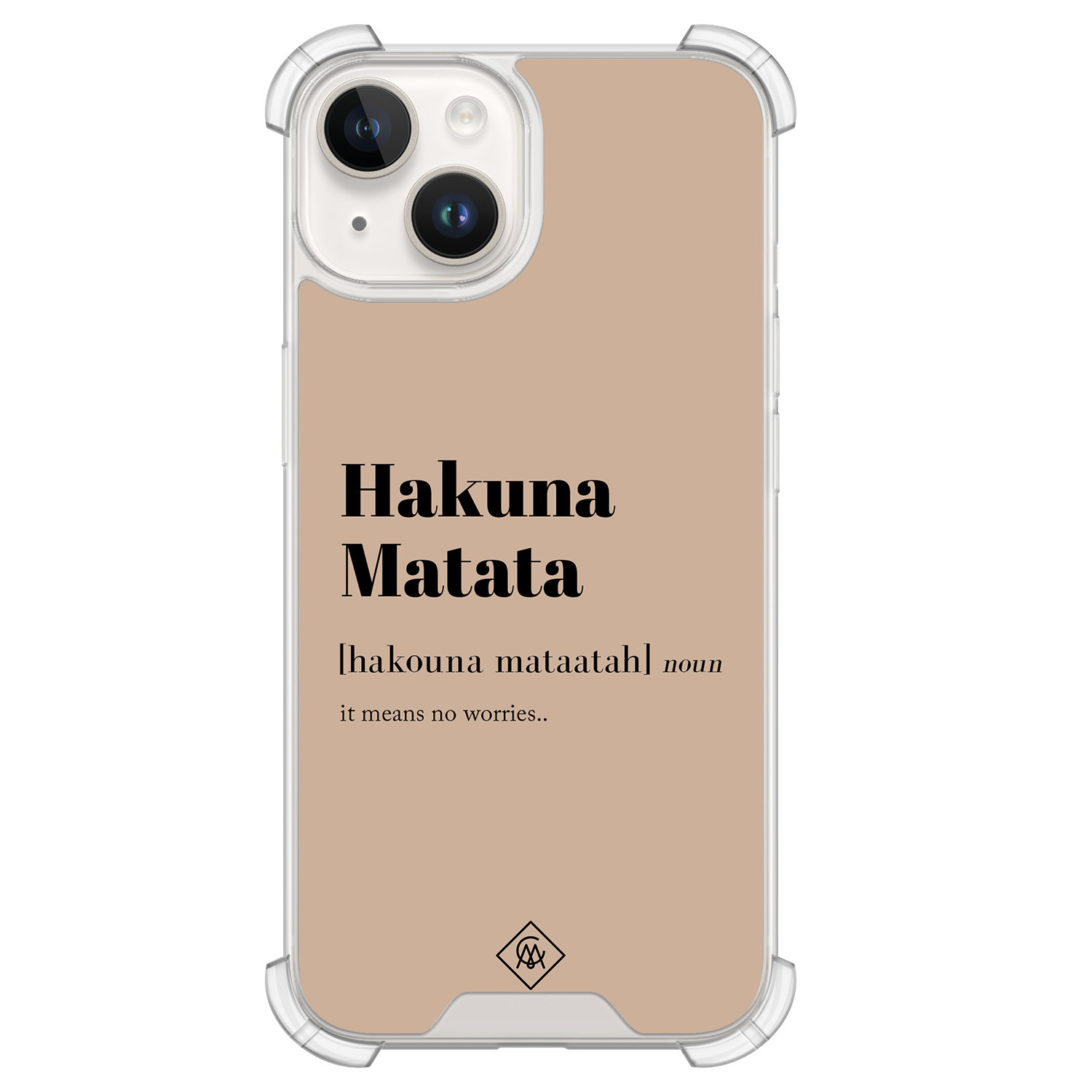 iPhone 14 siliconen shockproof hoesje - Hakuna matata