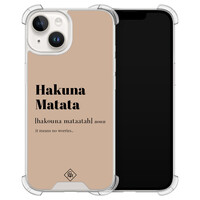 Casimoda iPhone 14 siliconen shockproof hoesje - Hakuna matata
