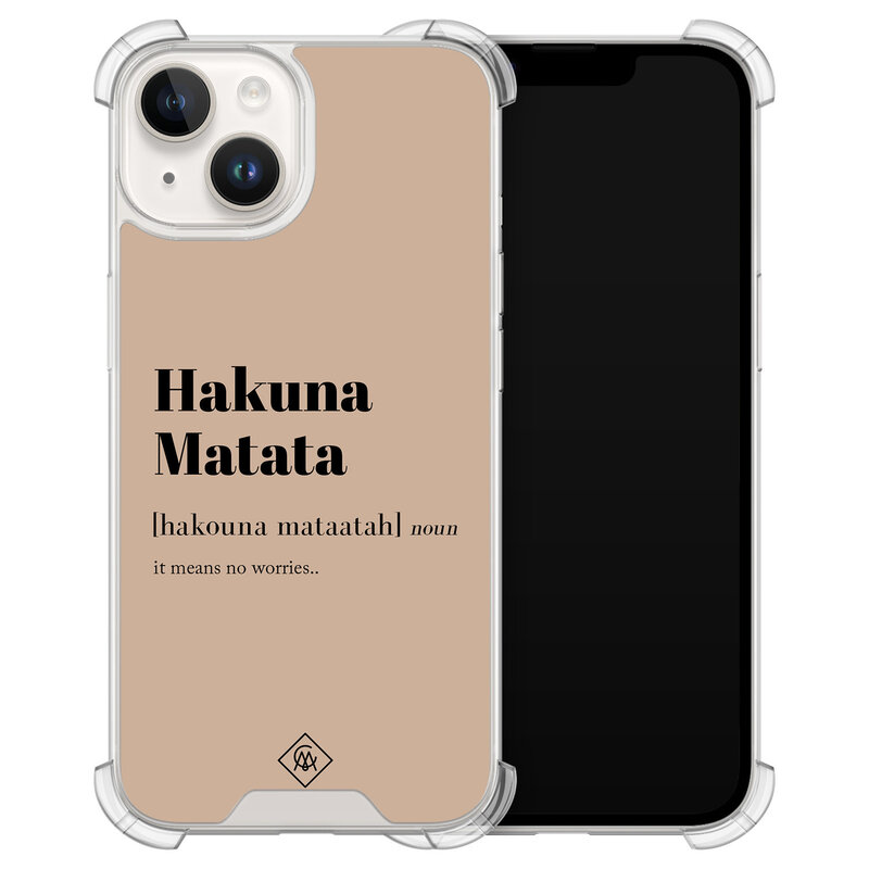 Casimoda iPhone 14 siliconen shockproof hoesje - Hakuna matata