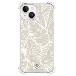 Casimoda iPhone 14 shockproof hoesje - Palmy leaves beige