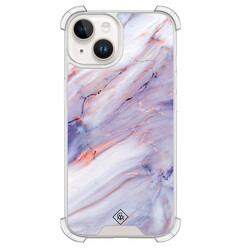 Casimoda iPhone 14 shockproof hoesje - Marmer paars