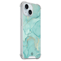 Casimoda iPhone 15 siliconen shockproof hoesje - Touch of mint
