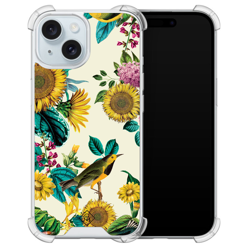 Casimoda iPhone 15 siliconen shockproof hoesje - Sunflowers
