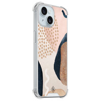 Casimoda iPhone 15 siliconen shockproof hoesje - Abstract dots