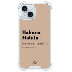 Casimoda iPhone 15 shockproof hoesje - Hakuna matata