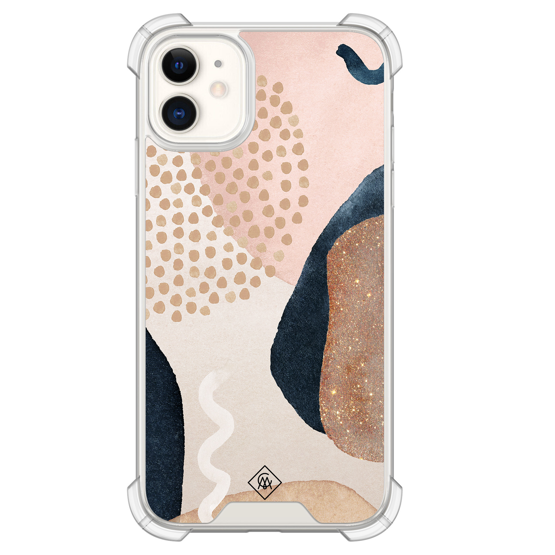 iPhone 11 siliconen shockproof hoesje Abstract dots
