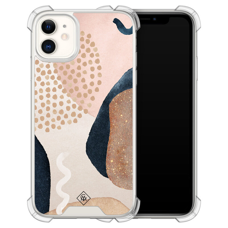 Casimoda iPhone 11 siliconen shockproof hoesje - Abstract dots