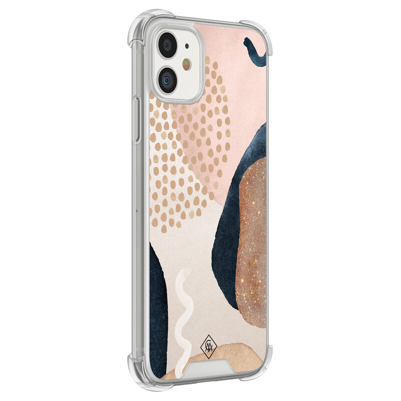 Casimoda iPhone 11 siliconen shockproof hoesje - Abstract dots