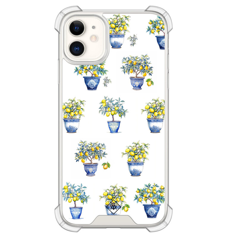 Casimoda iPhone 11 siliconen shockproof hoesje - Lemon trees