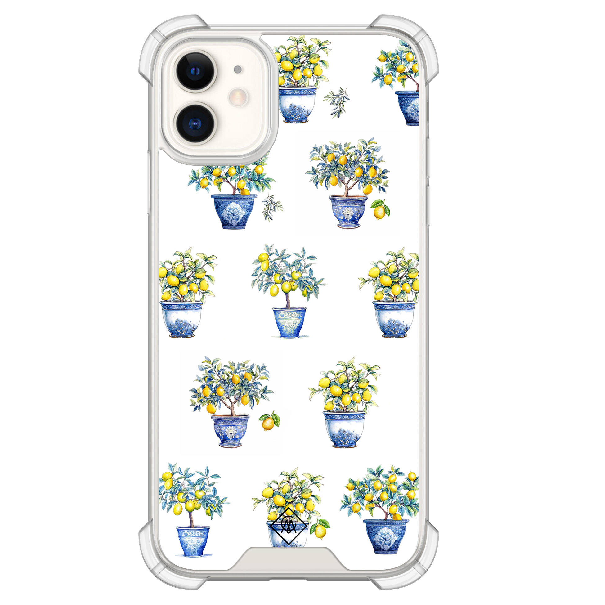 iPhone 11 siliconen shockproof hoesje - Lemon trees