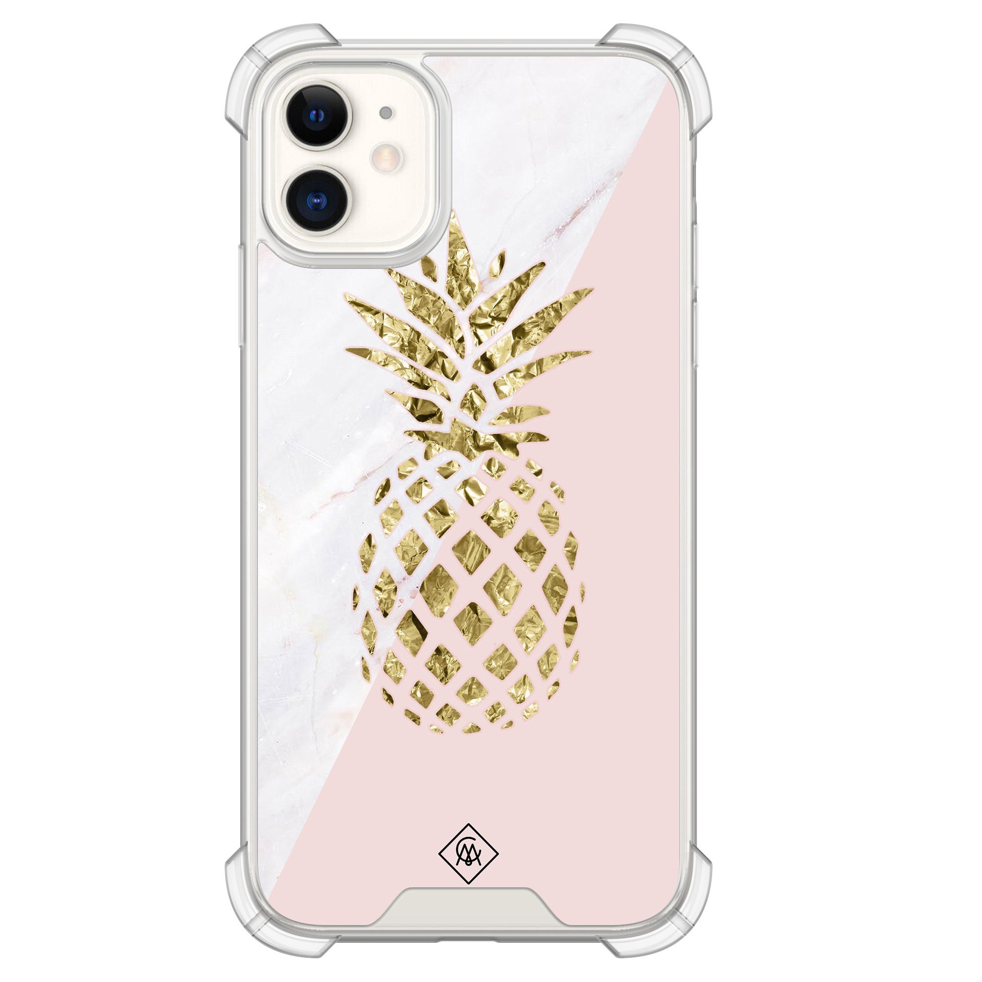 iPhone 11 siliconen shockproof hoesje - Ananas