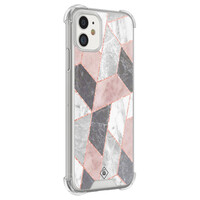 Casimoda iPhone 11 siliconen shockproof hoesje - Stone grid