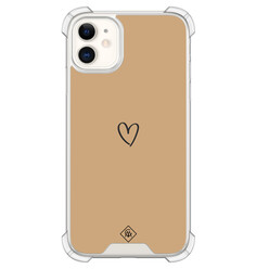 Casimoda iPhone 11 shockproof hoesje - Hart bruin
