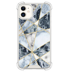 Casimoda iPhone 11 shockproof hoesje - Marmer blauw