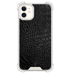 Casimoda iPhone 11 shockproof hoesje - Croco zwart