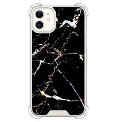 Casimoda iPhone 11 shockproof hoesje - Marmer zwart