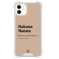 Casimoda iPhone 11 siliconen shockproof hoesje - Hakuna matata