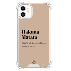 Casimoda iPhone 11 shockproof hoesje - Hakuna matata