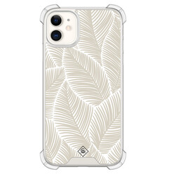 Casimoda iPhone 11 shockproof hoesje - Palmy leaves beige