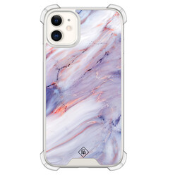 Casimoda iPhone 11 shockproof hoesje - Marmer paars