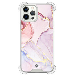 Casimoda iPhone 12 (Pro) siliconen shockproof hoesje - Purple sky