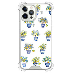 Casimoda iPhone 12 (Pro) shockproof hoesje - Lemon trees
