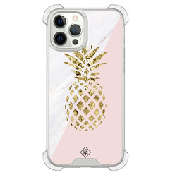 Casimoda iPhone 12 (Pro) shockproof hoesje - Ananas