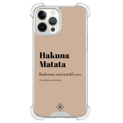 Casimoda iPhone 12 (Pro) shockproof hoesje - Hakuna matata