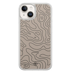Casimoda iPhone 14 hybride hoesje - Abstract lines