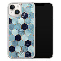 Casimoda iPhone 14 hybride hoesje - Blue cubes