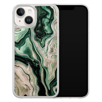 Casimoda iPhone 14 hybride hoesje - Green waves