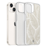 Casimoda iPhone 14 hybride hoesje - Palmy leaves beige