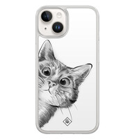 Casimoda iPhone 14 hybride hoesje - Kat kiekeboe