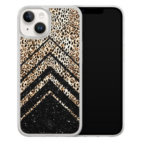Casimoda iPhone 14 hybride hoesje - Chevron luipaard