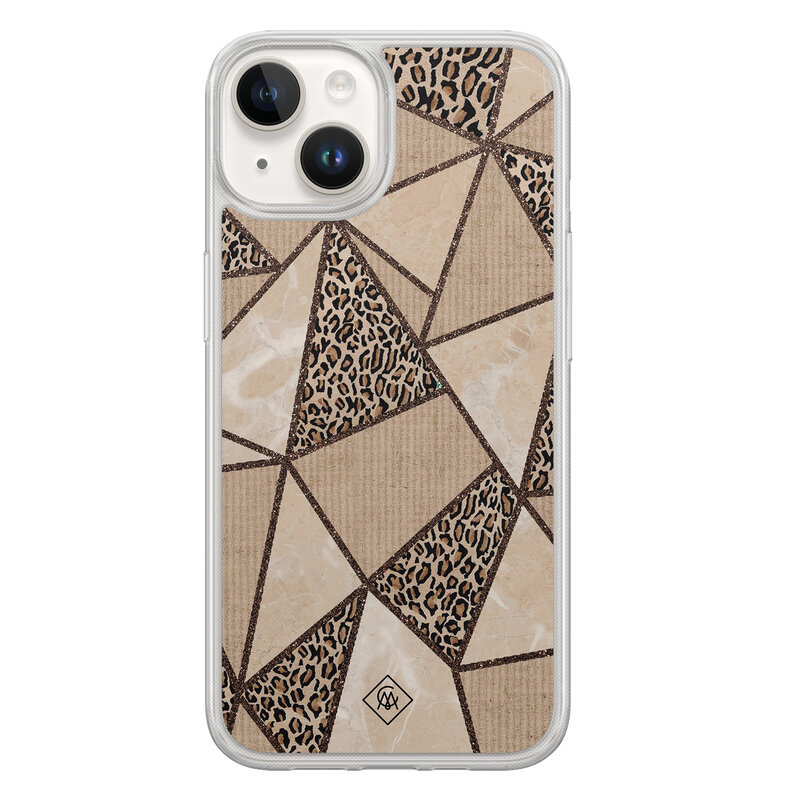 Casimoda iPhone 14 hybride hoesje - Leopard abstract