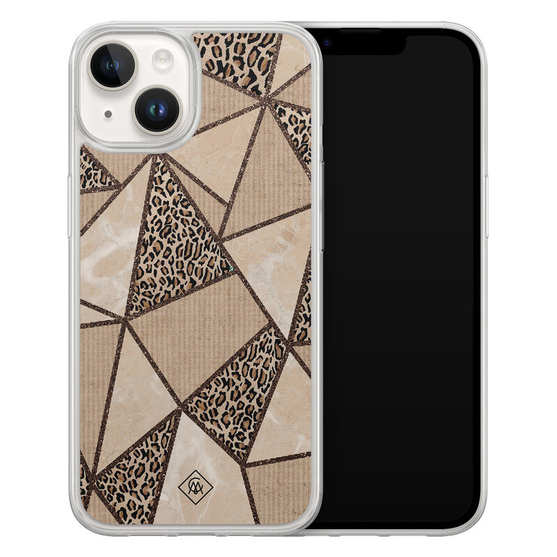 Casimoda iPhone 14 hybride hoesje - Leopard abstract