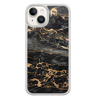 Casimoda iPhone 14 hybride hoesje - Marmer grijs brons